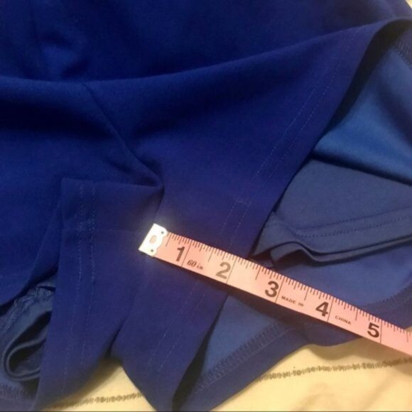 Women's Bright Blue Asymmetrical Sleeveless‎ 90's Style Y2K High-Waisted Romper. - Picture 10 of 10